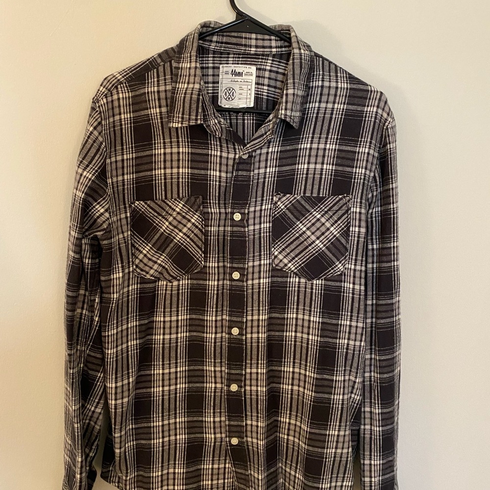 Black and white plaid flannel